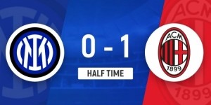 开云账号-半场-AC米兰暂1-0总比分2-1国际米兰 约维奇破门迪马尔科中横梁