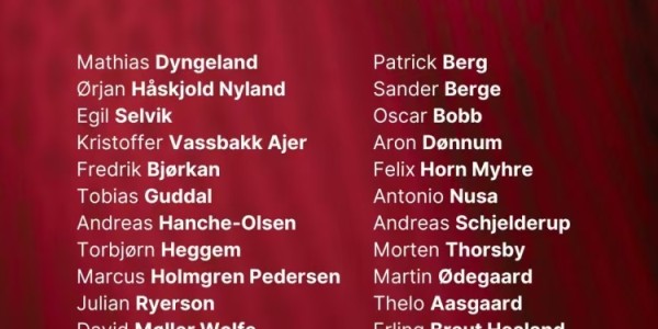 挪威队世预赛大名单：哈兰德&amp;amp;amp;厄德高领衔，瑟洛特、努萨在列